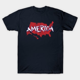 Distressed Patriotic American T-Shirt